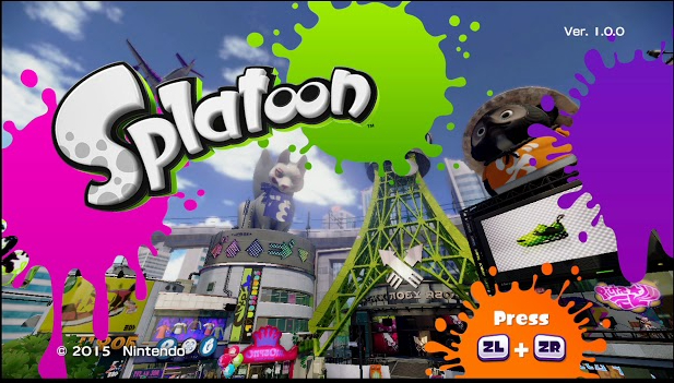 the opening screen for the original Splatoon game